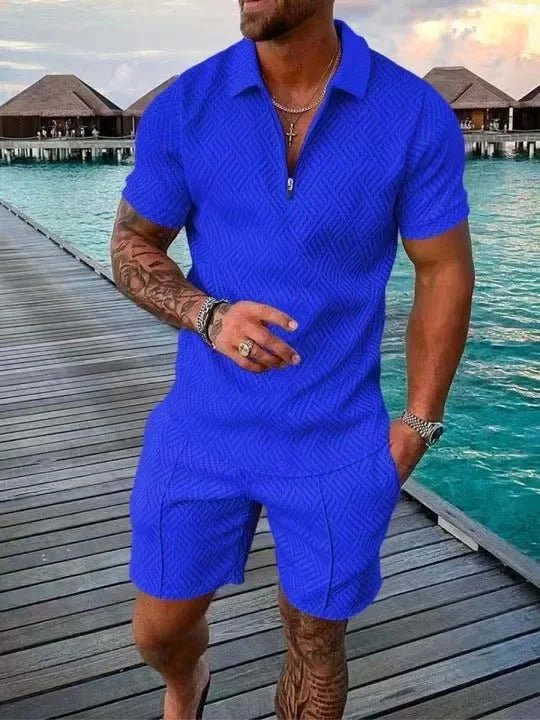 Men's Polo Suit Fashion T - shirt and T - short - Derslash