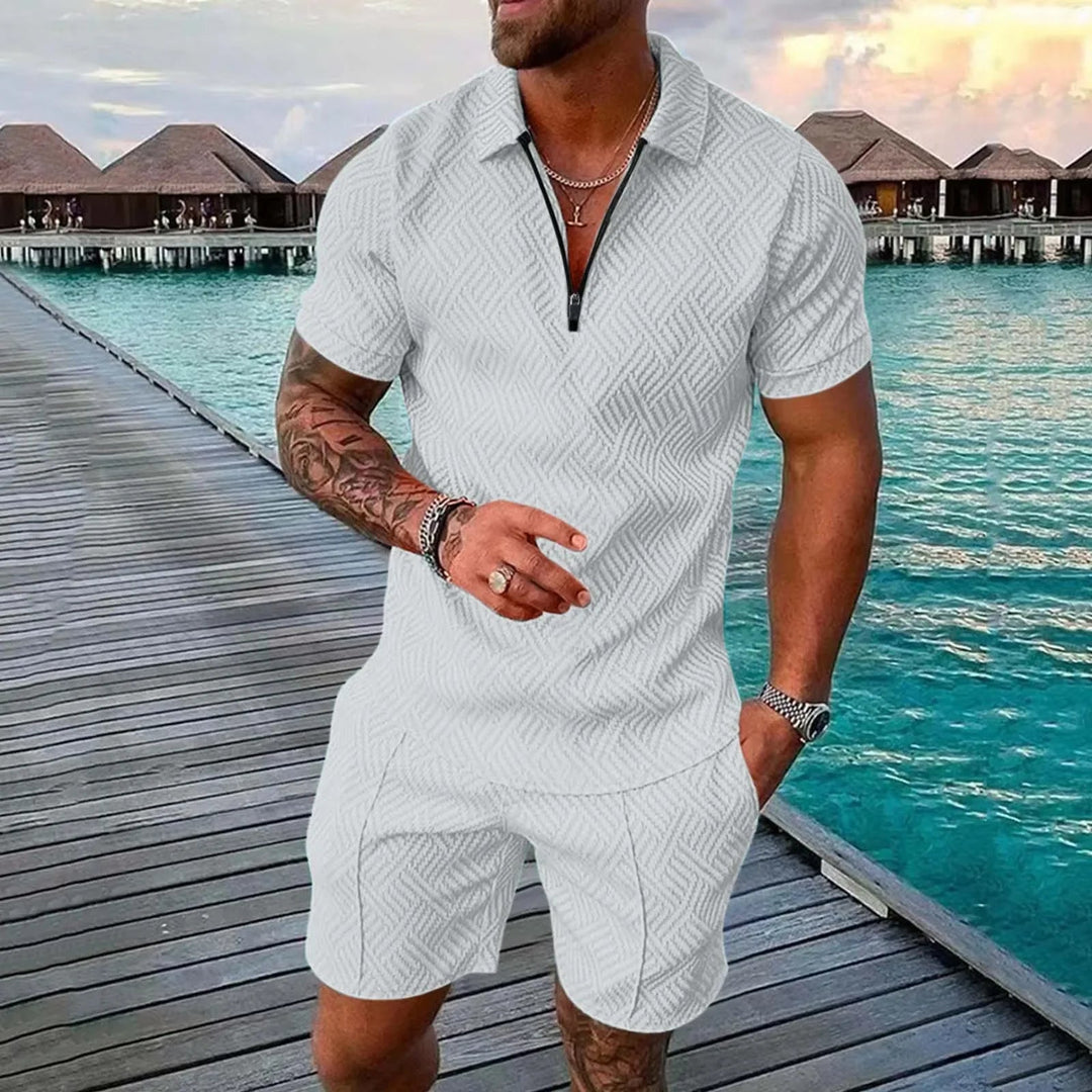 Men's Polo Suit Fashion T - shirt and T - short - Derslash