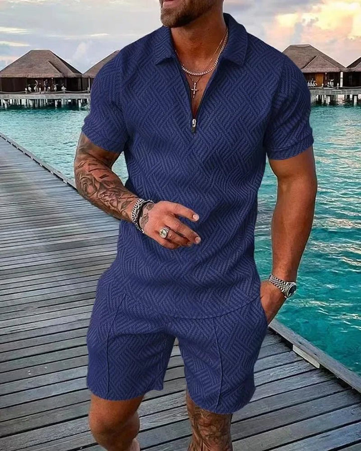 Men's Polo Suit Fashion T - shirt and T - short - Derslash
