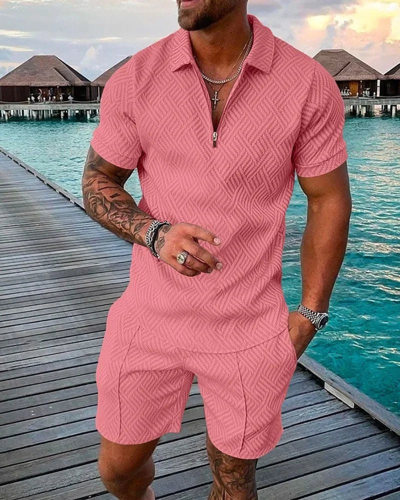 Men's Polo Suit Fashion T - shirt and T - short - Derslash