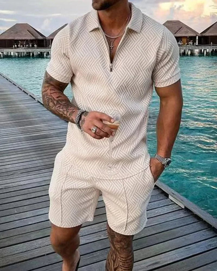 Men's Polo Suit Fashion T - shirt and T - short - Derslash