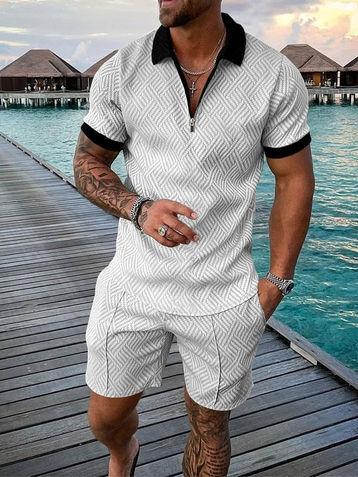 Men's Polo Suit Fashion T - shirt and T - short - Derslash