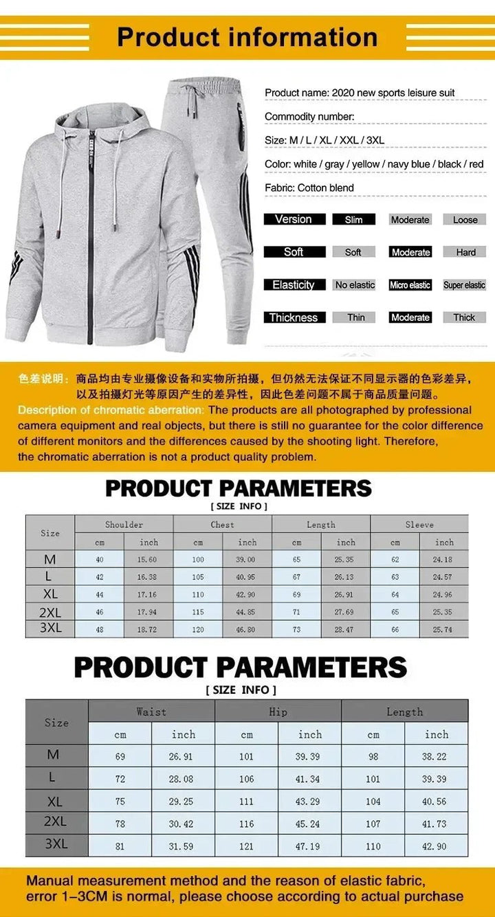 Men's sportswear autumn and winter two - piece set+sports pants - Derslash