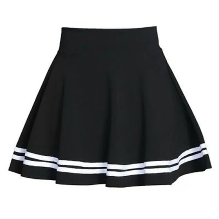 Midi elastic Skirts Pleated Black for women - Derslash