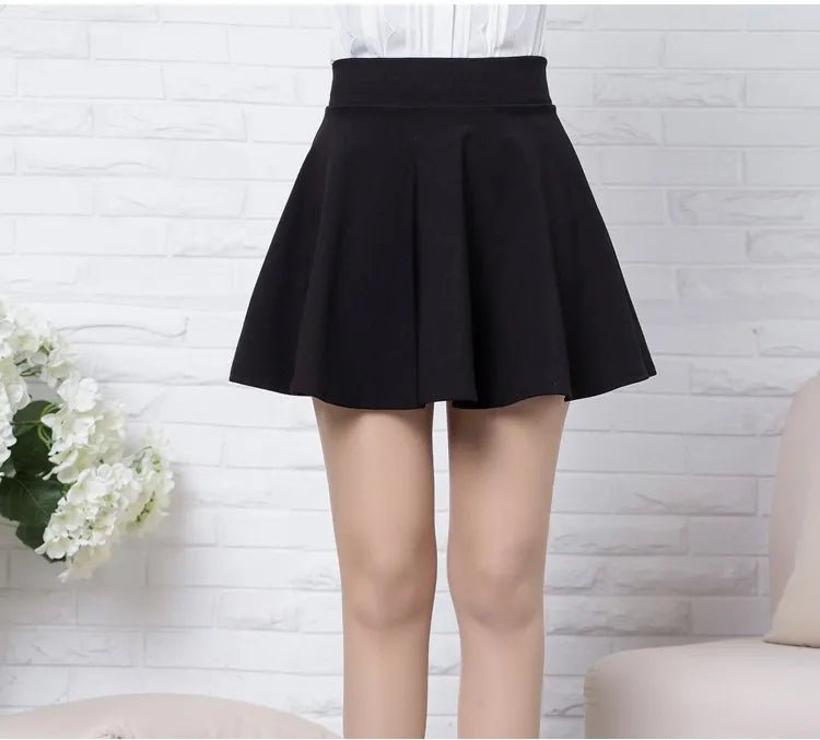 Midi elastic Skirts Pleated Black for women - Derslash