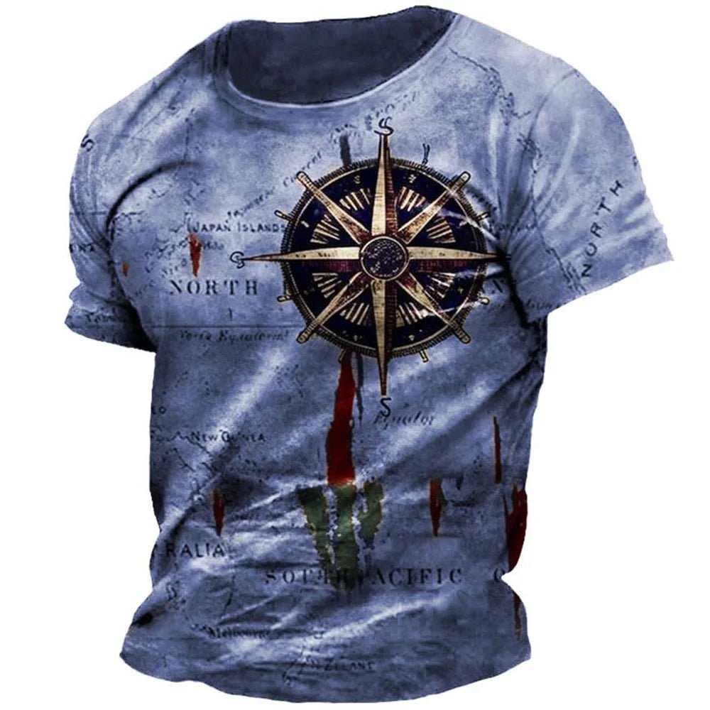 Nautical Map Short sleeve T - Shirts - Derslash