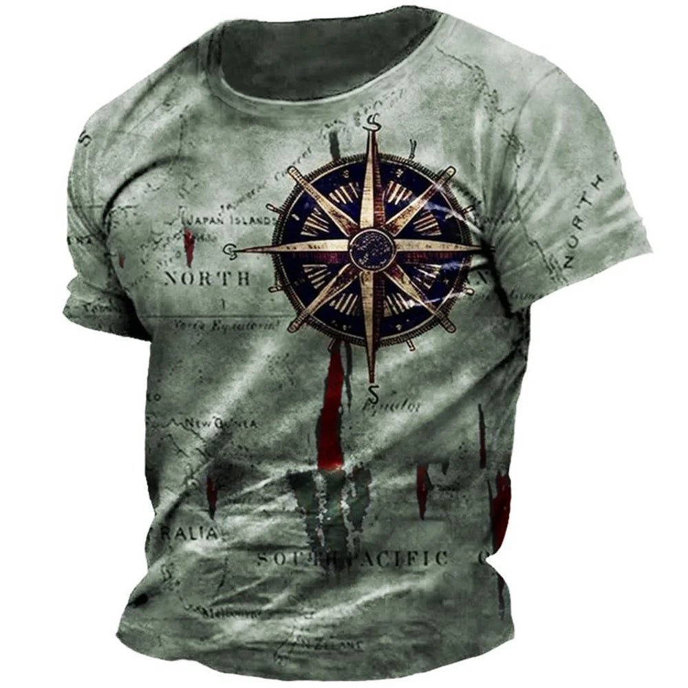 Nautical Map Short sleeve T - Shirts - Derslash