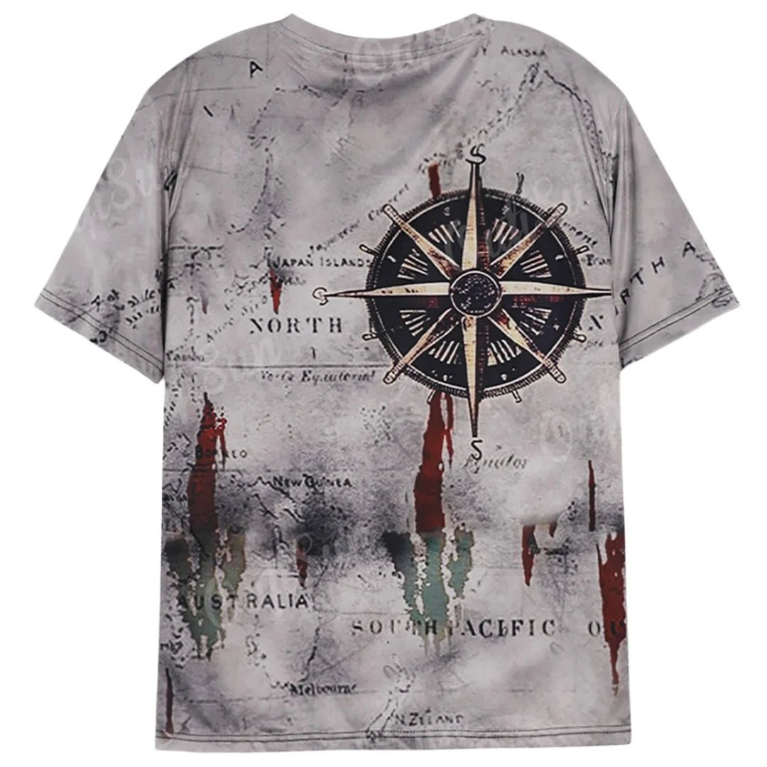 Nautical Map Short sleeve T - Shirts - Derslash