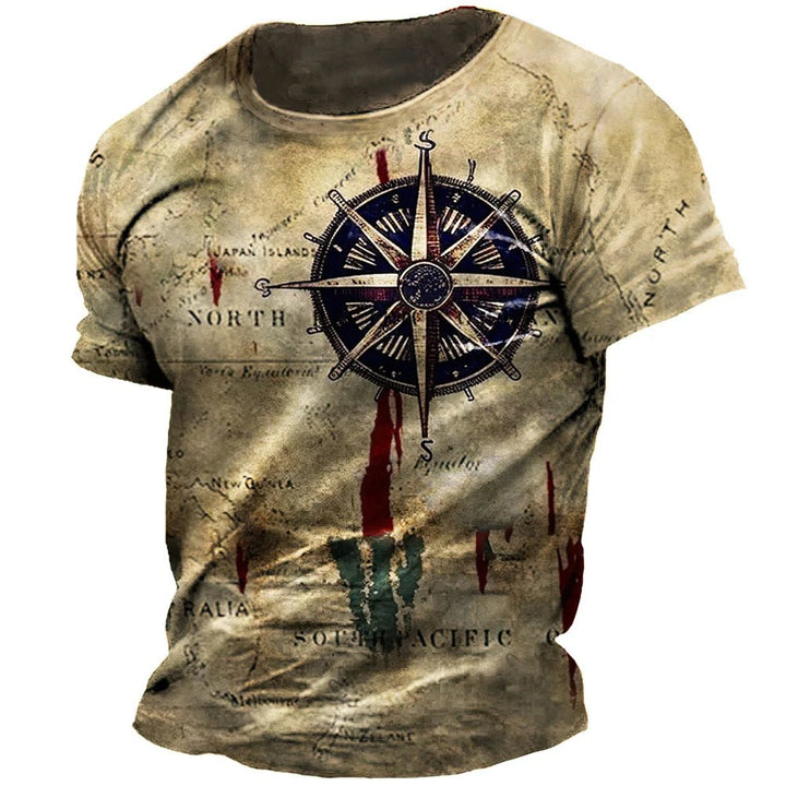 Nautical Map Short sleeve T - Shirts - Derslash