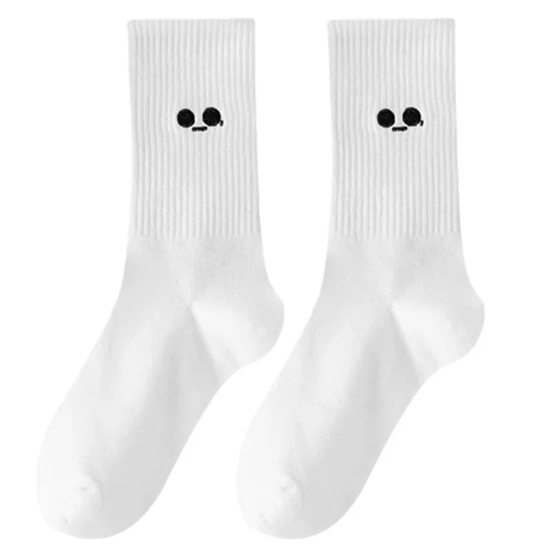 New 5 Pairs White Cartoon socks - Derslash