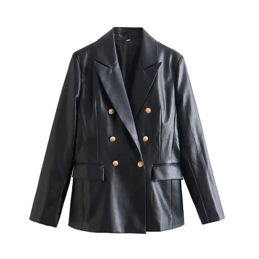 New collection Faux leather blazer - Derslash