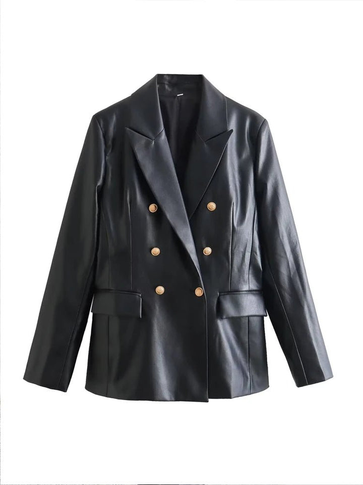 New collection Faux leather blazer - Derslash
