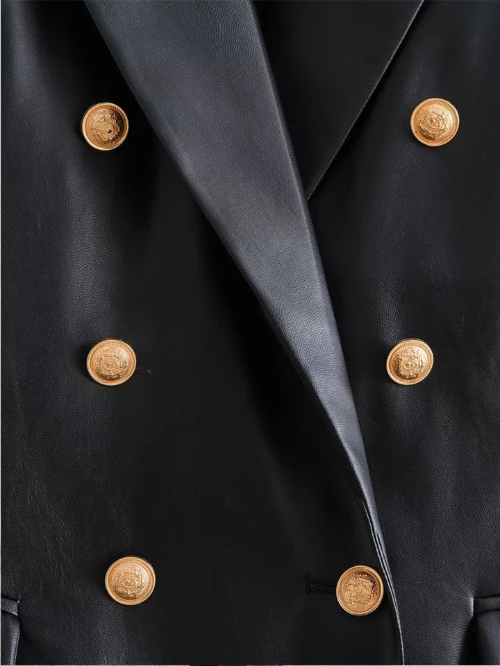 New collection Faux leather blazer - Derslash