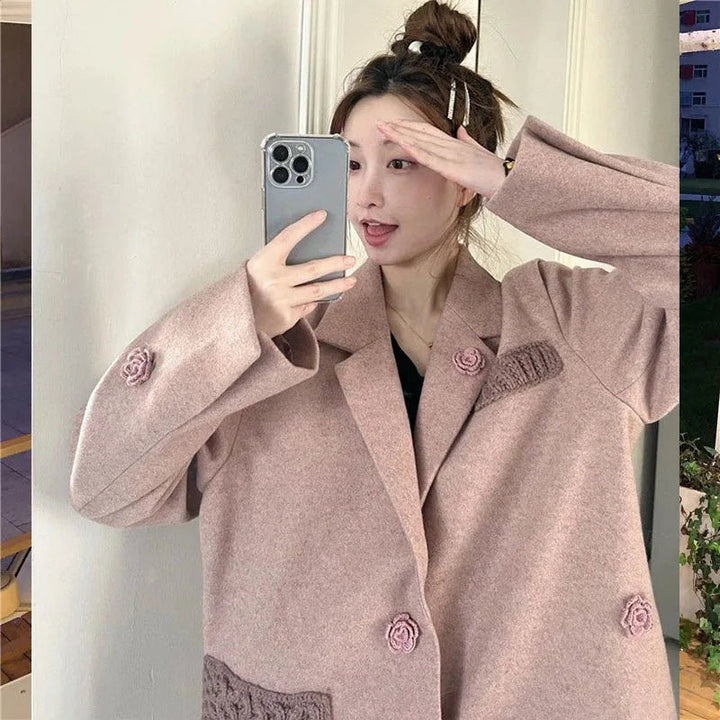 Pink Casual Suit Jacket - Derslash