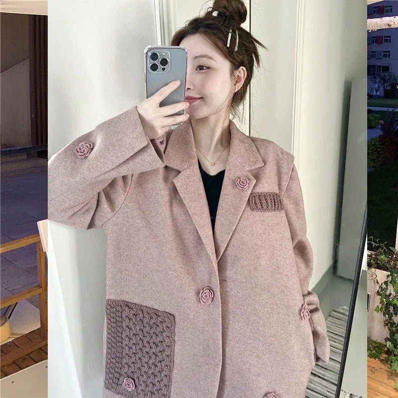 Pink Casual Suit Jacket - Derslash