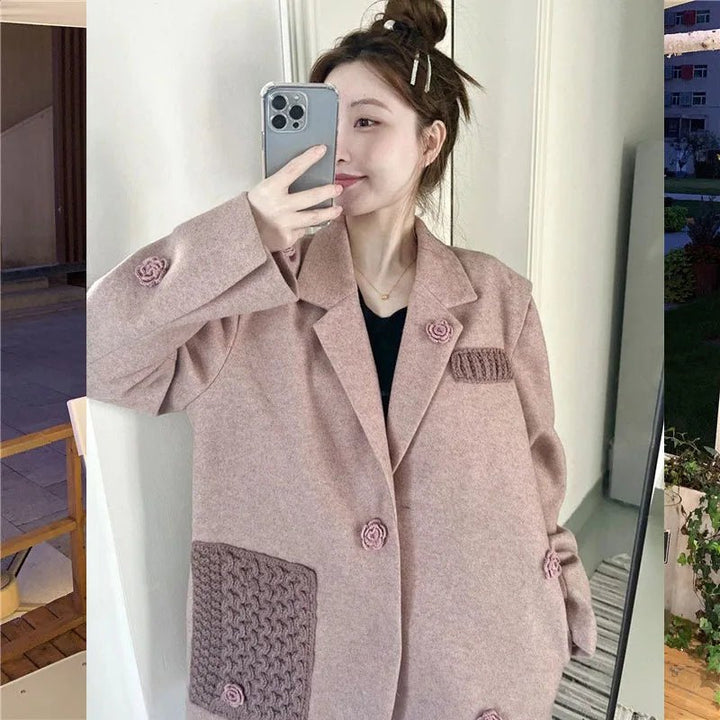 Pink Casual Suit Jacket - Derslash