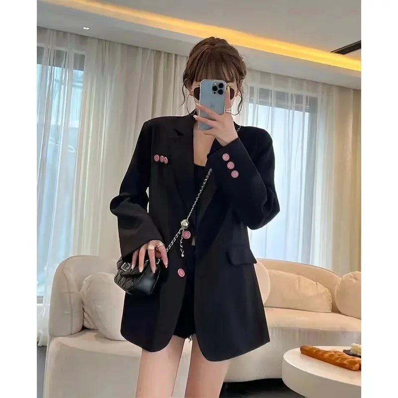 Pink Casual Suit Jacket - Derslash