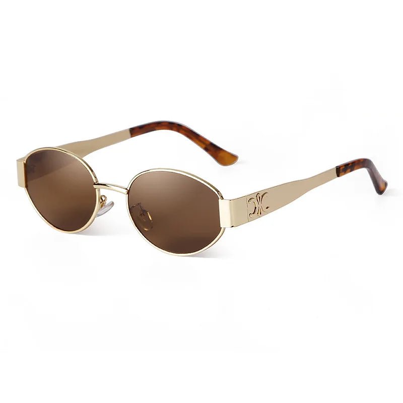 Retro Oval Metal Sunglasses - Derslash
