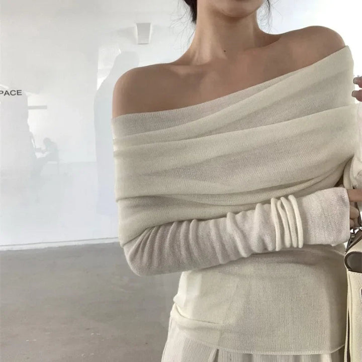 Slim Slash Neck Pullovers - Derslash