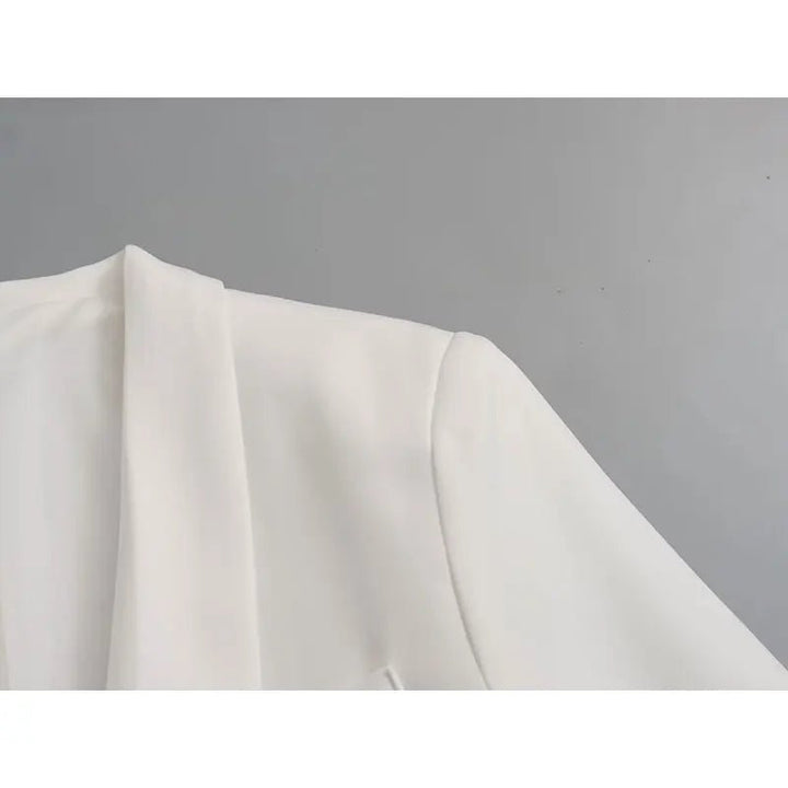 Solid Color Blazer with belts - Derslash