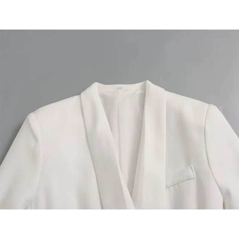 Solid Color Blazer with belts - Derslash