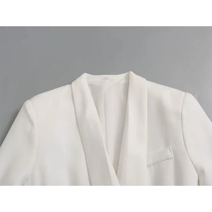 Solid Color Blazer with belts - Derslash