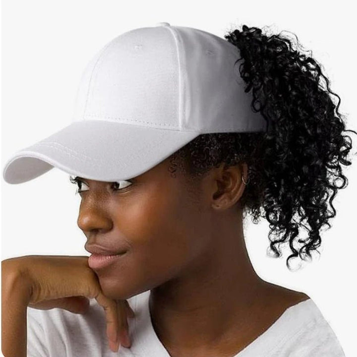 Solid High Ponytail Denim Baseball Caps - Derslash