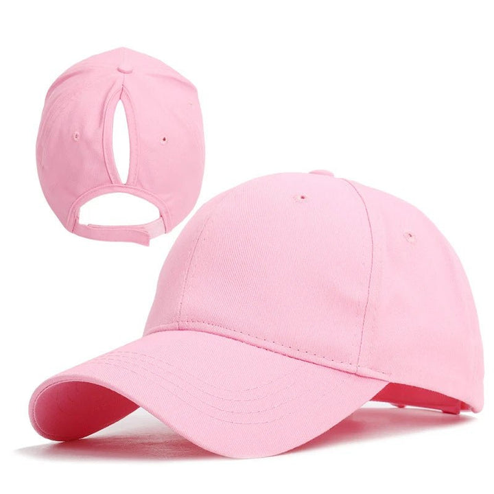 Solid High Ponytail Denim Baseball Caps - Derslash