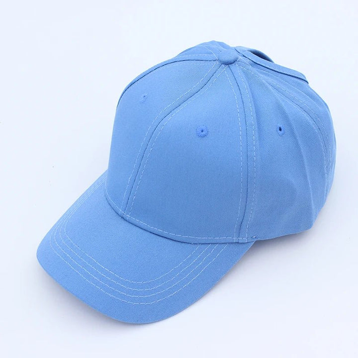 Solid High Ponytail Denim Baseball Caps - Derslash