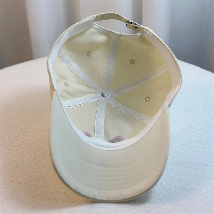 Sweet Bowknot Embroidery Baseball Hat For Women - Derslash