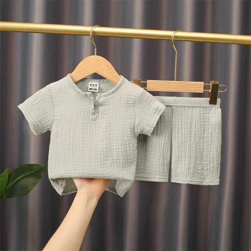 Unisex cotton Linen T - shirts+Elasctic Shorts - Derslash