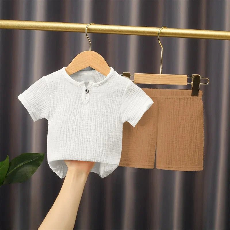 Unisex cotton Linen T - shirts+Elasctic Shorts - Derslash