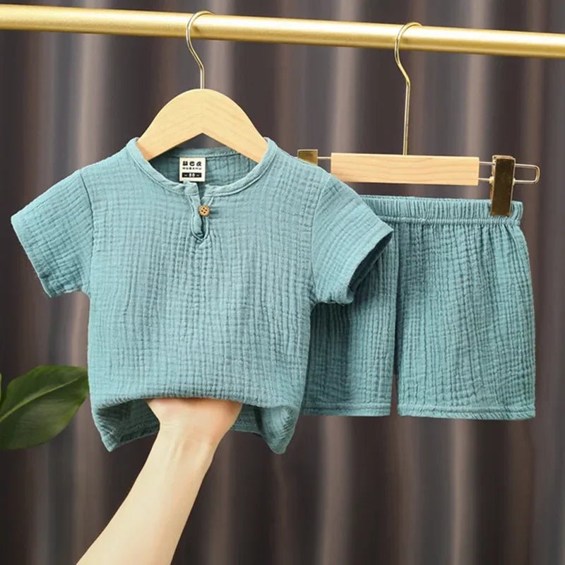 Unisex cotton Linen T - shirts+Elasctic Shorts - Derslash