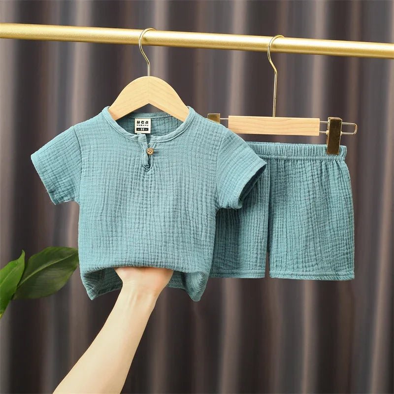 Unisex cotton Linen T - shirts+Elasctic Shorts - Derslash