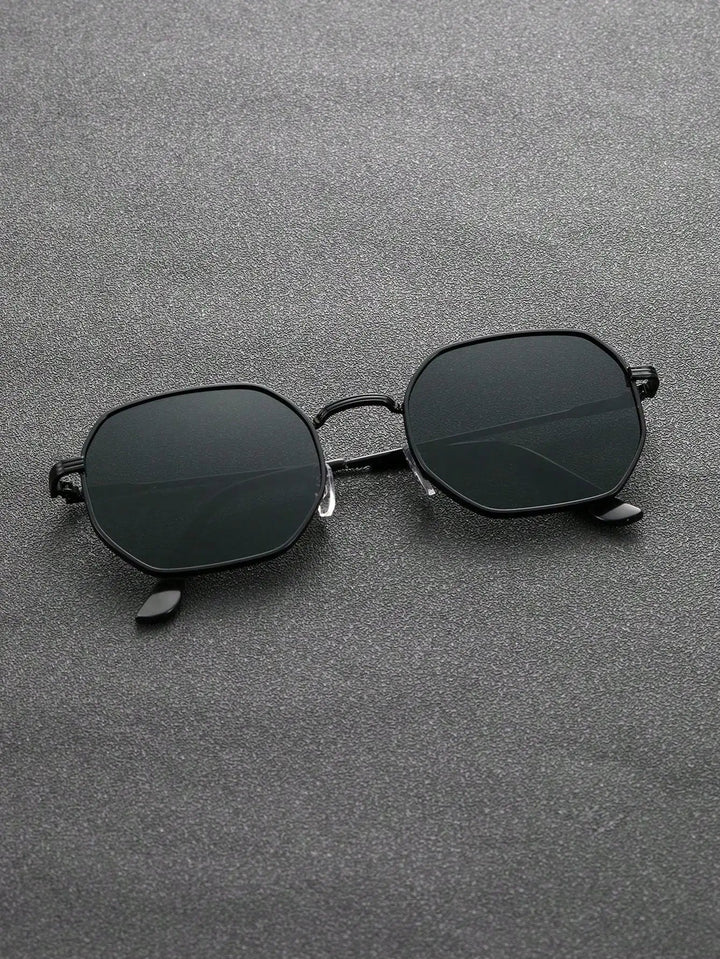 Unisex Geometric Metal Frame Temperament Glasses - Derslash