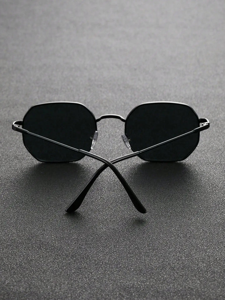 Unisex Geometric Metal Frame Temperament Glasses - Derslash
