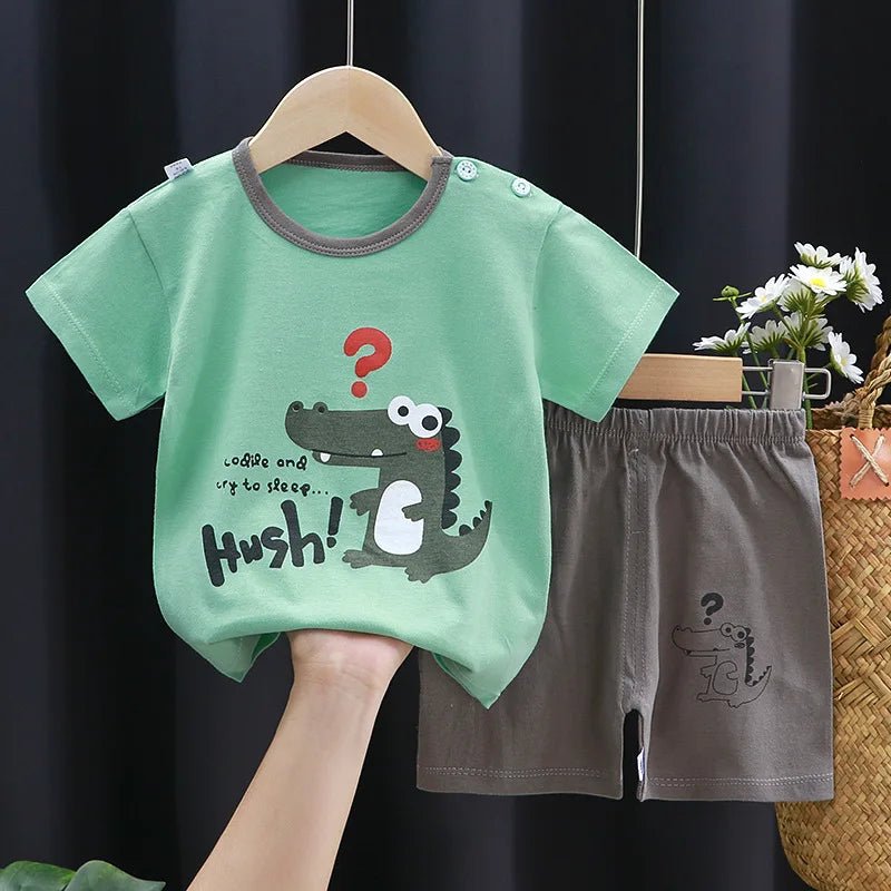Unisex Pajamas T - Shirt Tops with Shorts - Derslash
