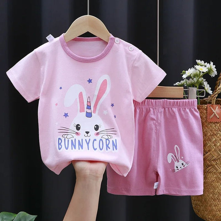 Unisex Pajamas T - Shirt Tops with Shorts - Derslash