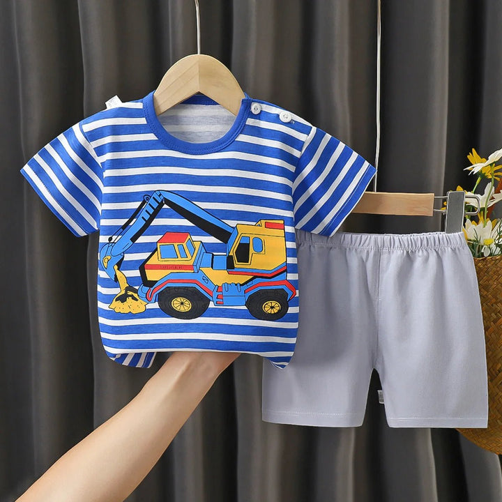 Unisex Pajamas T - Shirt Tops with Shorts - Derslash