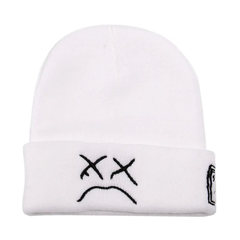 Unisex sad face expression Beanies - Derslash