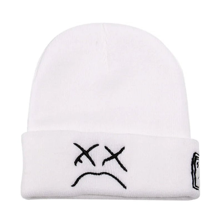Unisex sad face expression Beanies - Derslash