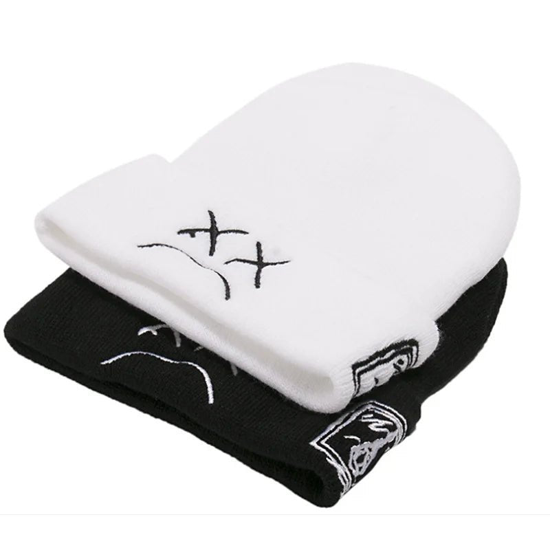 Unisex sad face expression Beanies - Derslash