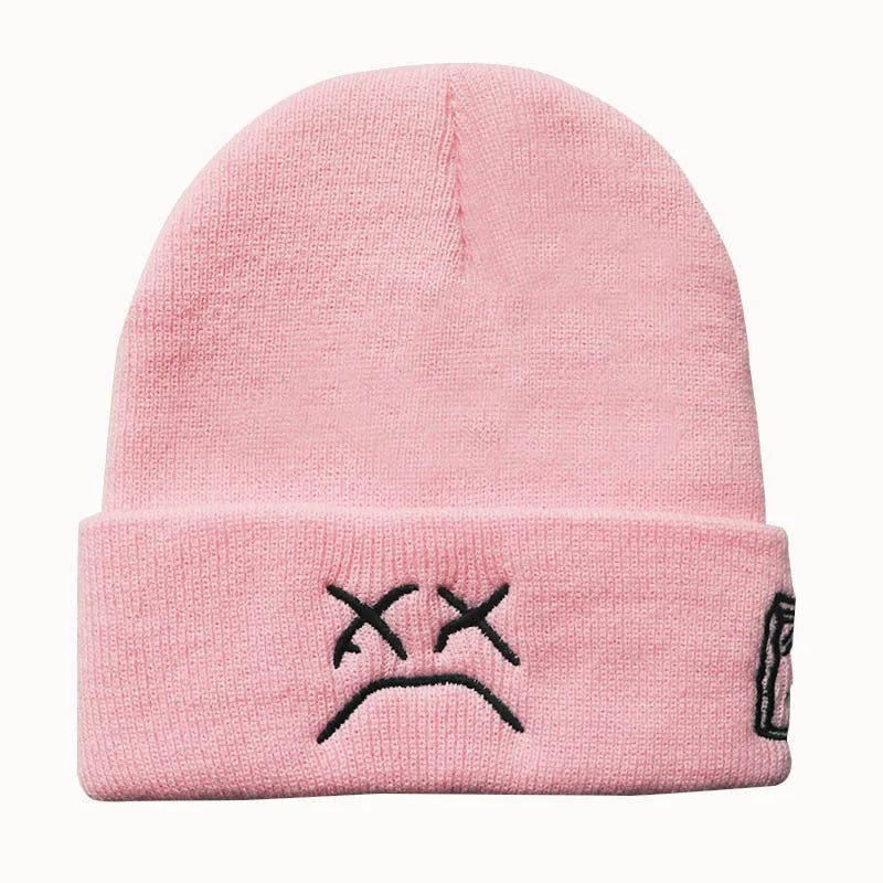 Unisex sad face expression Beanies - Derslash