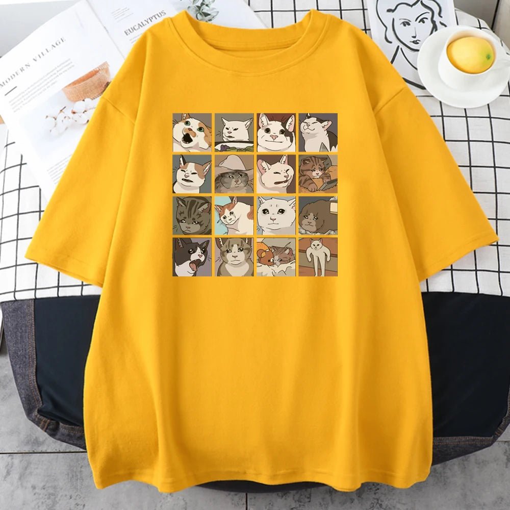 unisex Short Sleeve Cat Puzzle Tshirts - Derslash