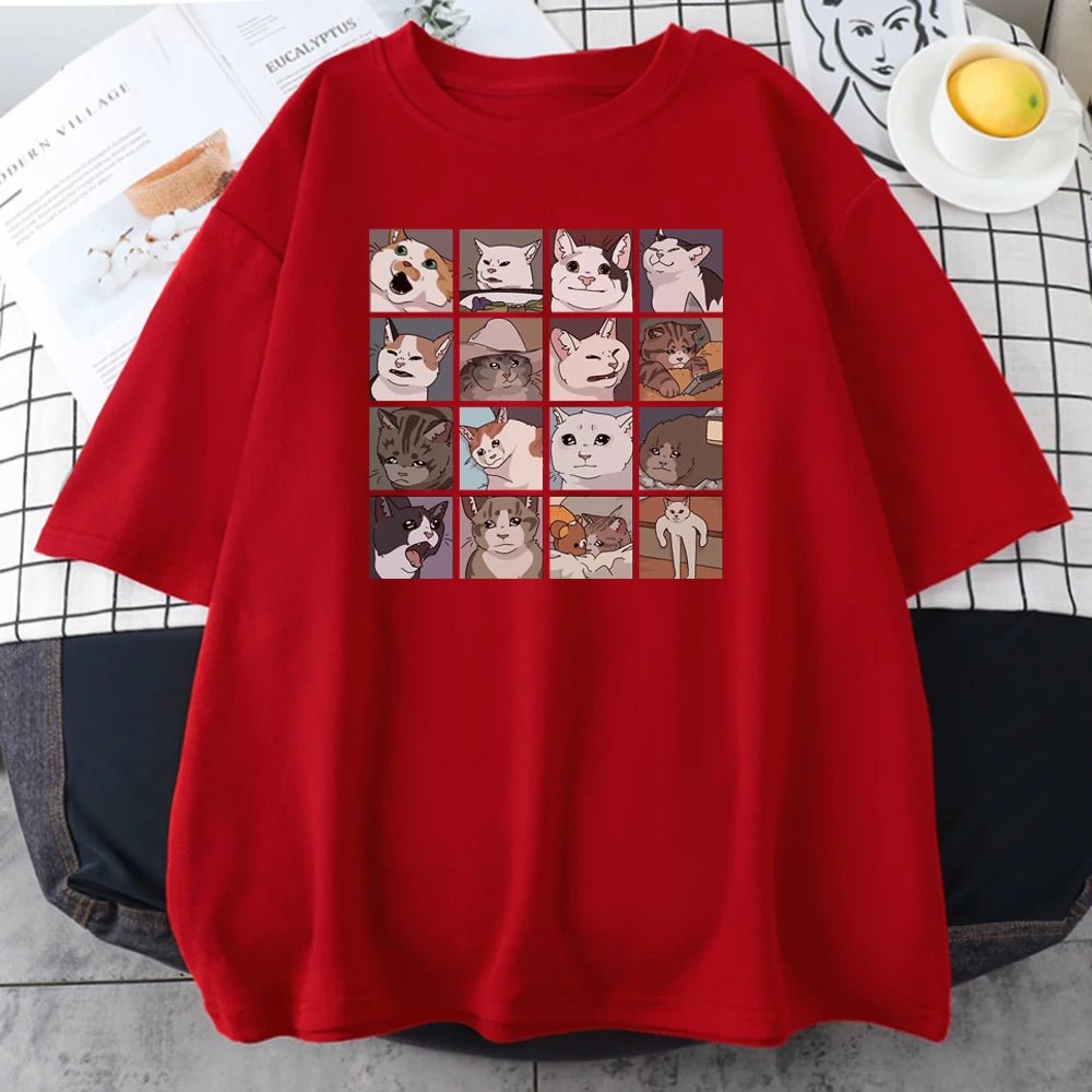 unisex Short Sleeve Cat Puzzle Tshirts - Derslash