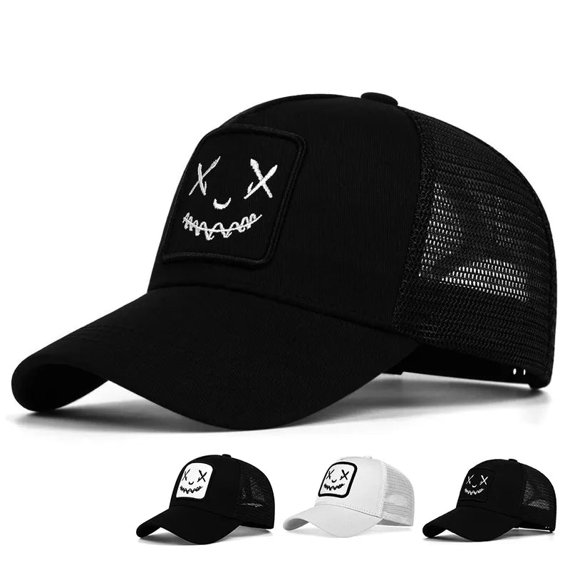 Unisex Smile Face Embroidery Baseball Caps - Derslash