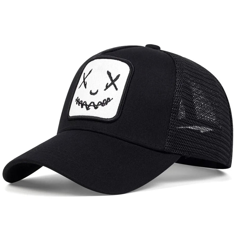 Unisex Smile Face Embroidery Baseball Caps - Derslash