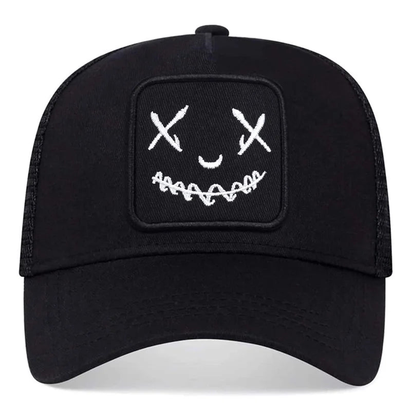 Unisex Smile Face Embroidery Baseball Caps - Derslash