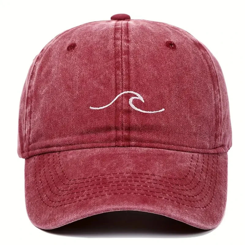 Wave Ripple Embroidery Baseball Caps - Derslash