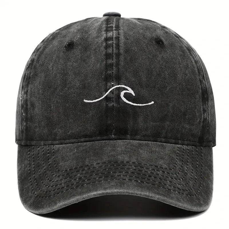 Wave Ripple Embroidery Baseball Caps - Derslash